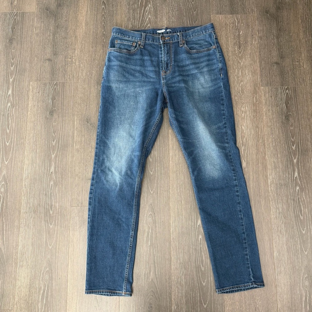 Old‎ Navy Mens Size 33x32 Medium Wash Athletic Built In Flex Denim Jeans Stretch